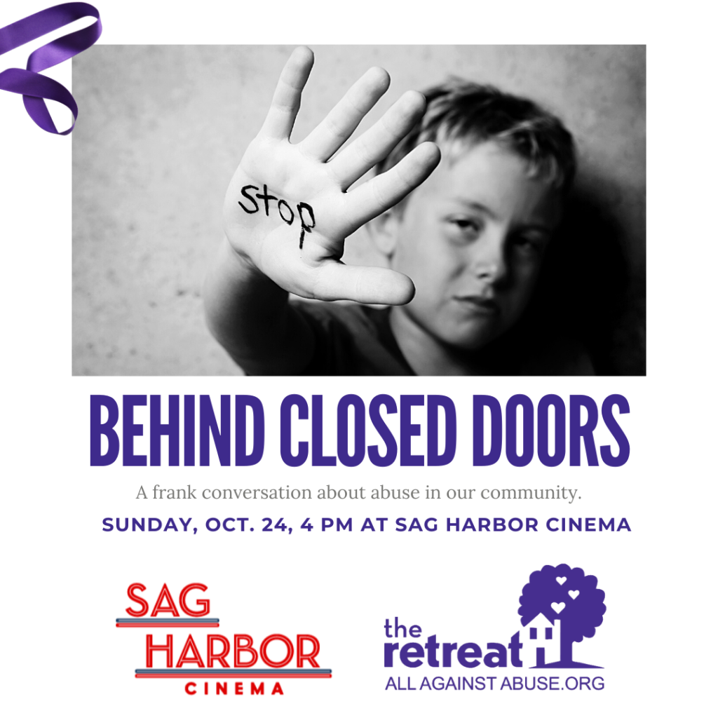 Behind Closed Doors panel discussion at Sag Harbor Cinema on October 24, 2021