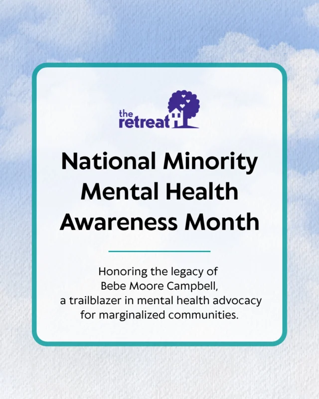 July is National Minority Mental Health Awareness Month.⁠
⁠
Breaking stigma starts with breaking the silence. Mental health isn’t a privilege—it’s a right that belongs to all of us, and everyone deserves to have their story told and heard.⁠
⁠
💚 Ask someone, “How’s your heart today?”⁠
💚 Share your story.⁠
💚 Be part of a world where saying “I’m not OK” is met with compassion, not stigma.⁠
⁠
🔗 Learn more at nami.org/bebemoore⁠
⁠
#ConversationsThatHeal #MinorityMentalHealthMonth #TheRetreat